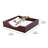 Rustic Wood Napkin Holder with Floral Metal Arm – Christmas Table Decor and Holiday Gift for Home