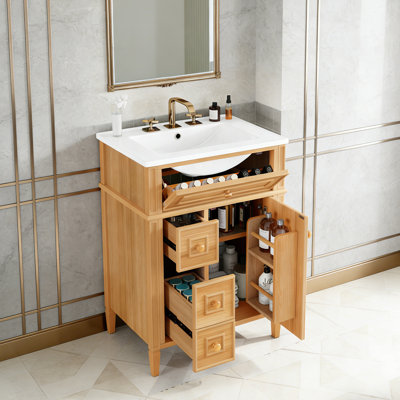 Meuble-lavabo 24 po avec lavabo en céramique