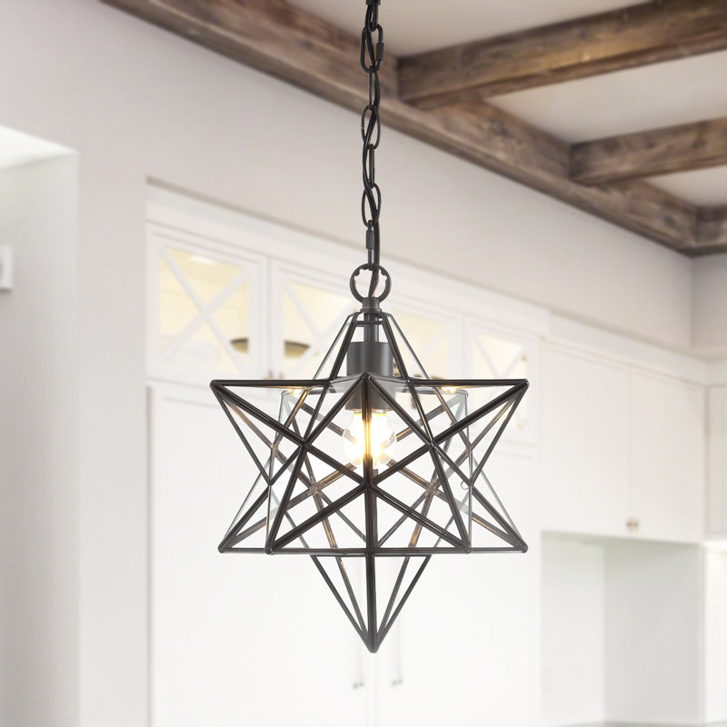 Joanie 1 - Light Pendant, Oil Rubbed Bronze, Clear Transparent