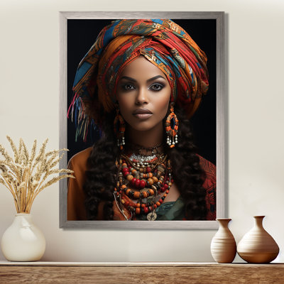 Kareem African Adorned Beauty I On Canvas Print