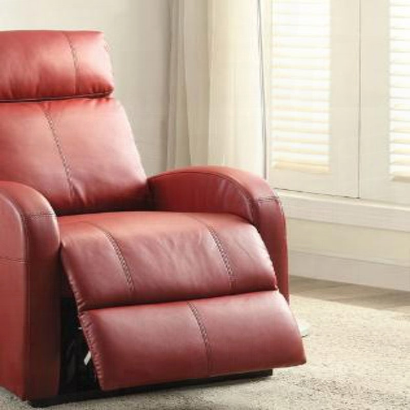 Fauteuil inclinable en polyuréthane avec lève-personne électrique, Rouge