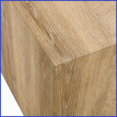 Table basse compacte en bois aggloméré naturel pour le salon, prête à l'emploi et amp; Style élégant