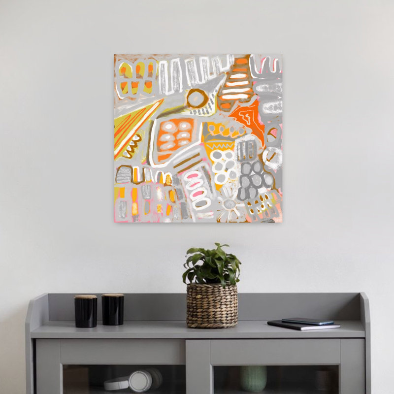 Art contemporain contemporain abstrait, H 18 po x l 18 po