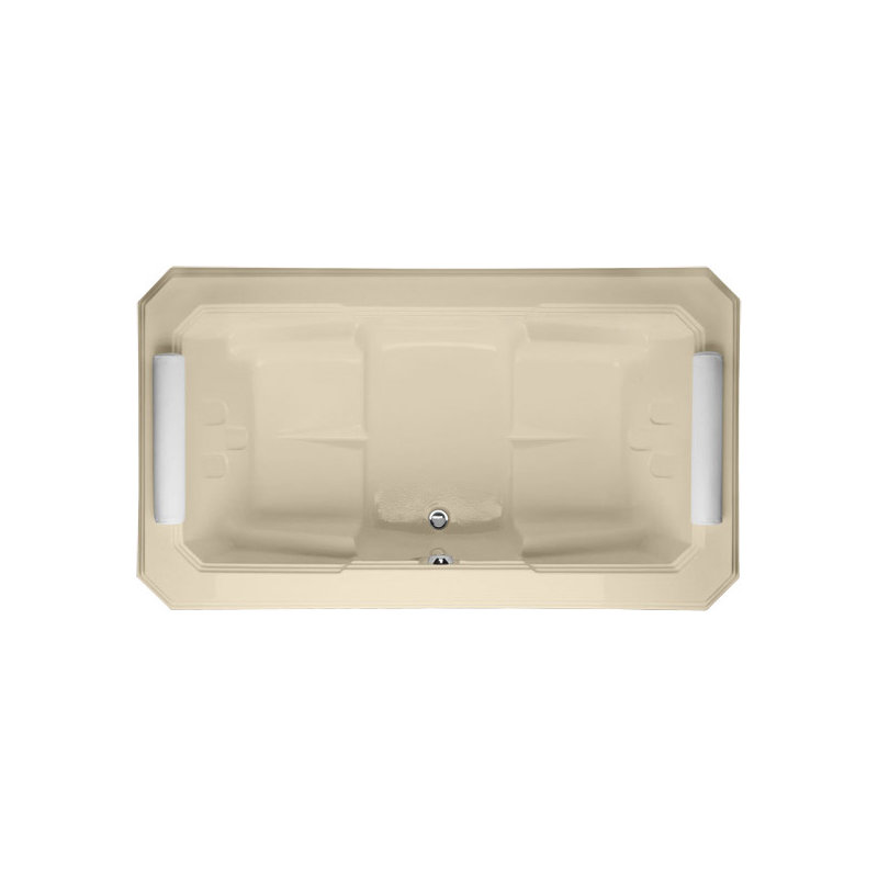 Mystique 78'' L Soaking Bathtub, Bone, Polished Chrome