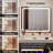 Cradere Makeup Vanity With LED Mirror, Power Outlet, Drawers Cabinet and Storage Stool-961598009