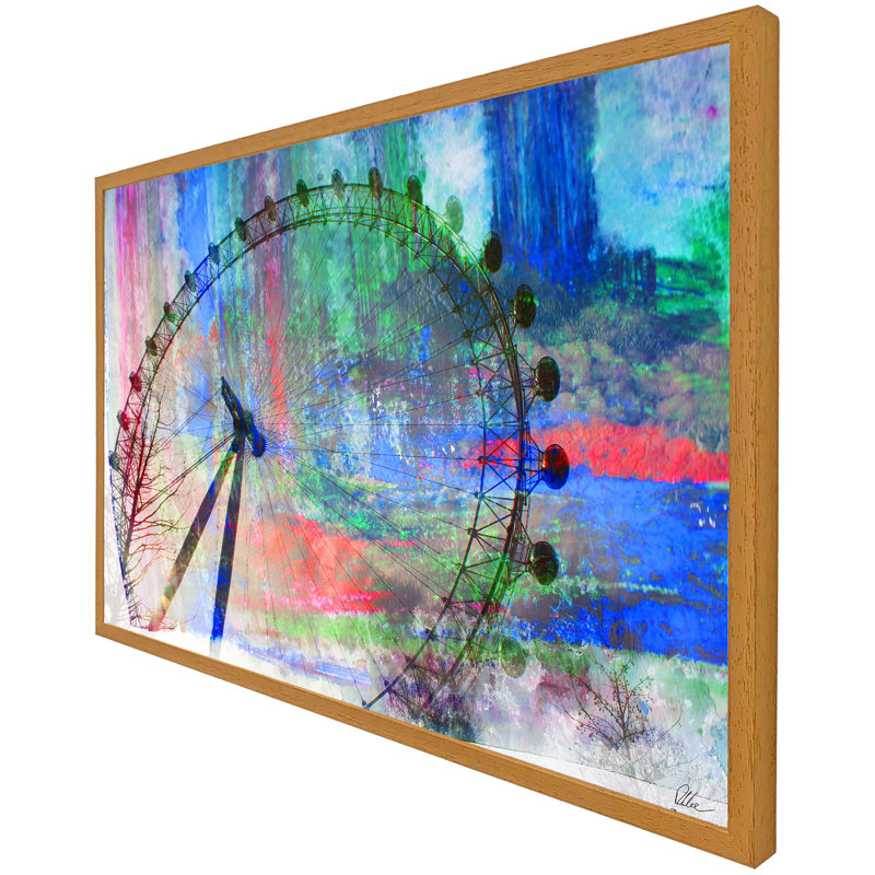 Single Picture Frame Print, 51cm H x 76cm W, Oak