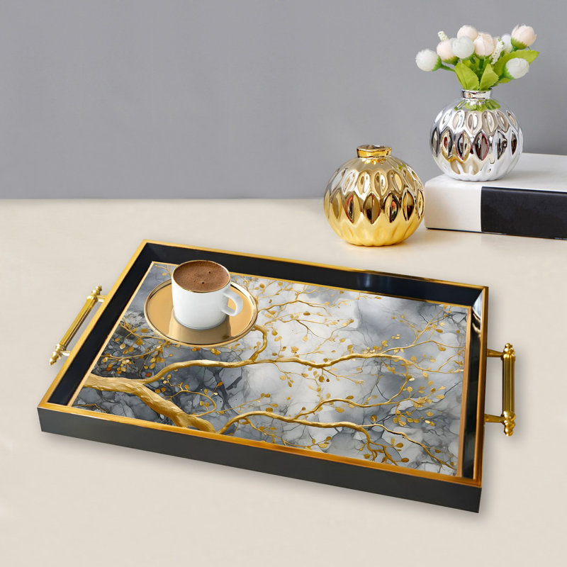 Élégant plateau en verre de 19,7 po x 11,4 po x 1,4 po | Fabrication 100% verre durable | Facile à nettoyer avec un chiffon humide | Idéal pour le service, la présentation décorative et l'organisation | Ajout élégant à la décoration intérieure