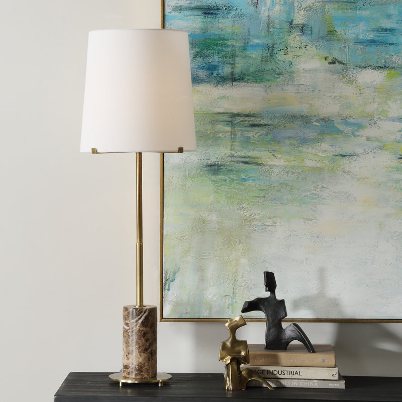 Laven Brown Marble Buffet Lamp