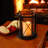 Metal Hurricane with Battery Operated LED Candle