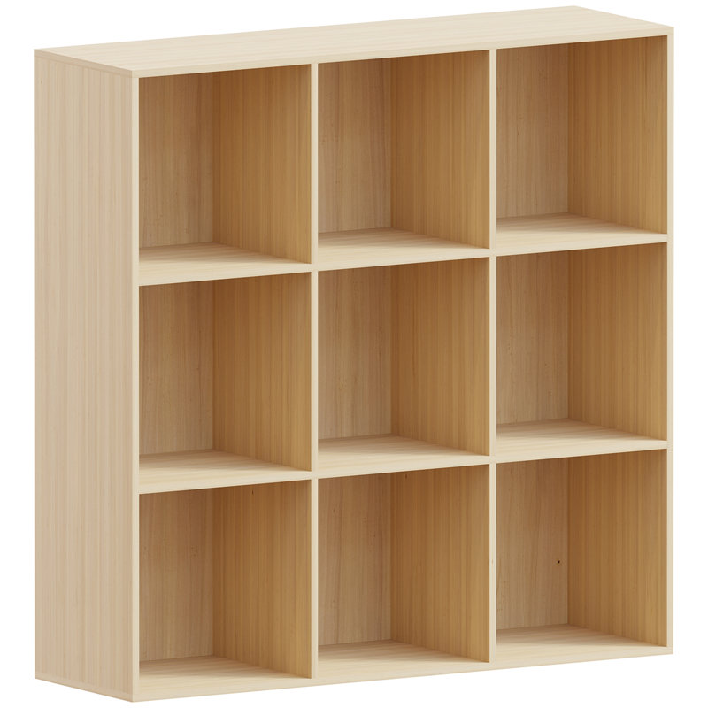 Herm 96.5cm H x 96.5cm W Cube Bookcase, Oak