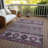 Claritha Purple Washable Indoor-Outdoor Rug - LOOMLAN-1911668425
