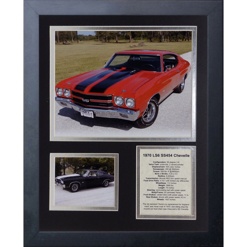 Souvenirs encadrée 1970 chevelle 454 ss ls6