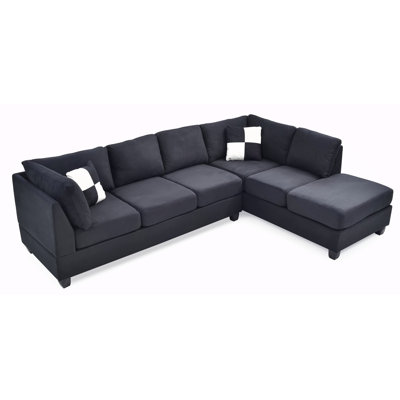 Canapé modulaire (sans repose-pieds), noir