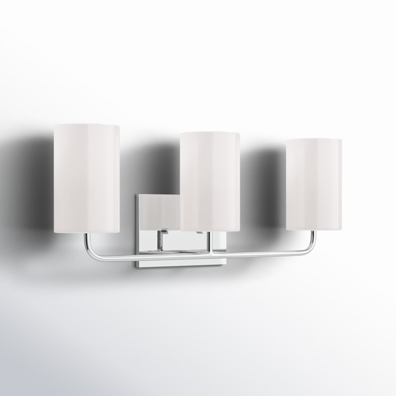 Éclairage pour meuble-lavabo 3 lumières Vincente, Chrome, Non