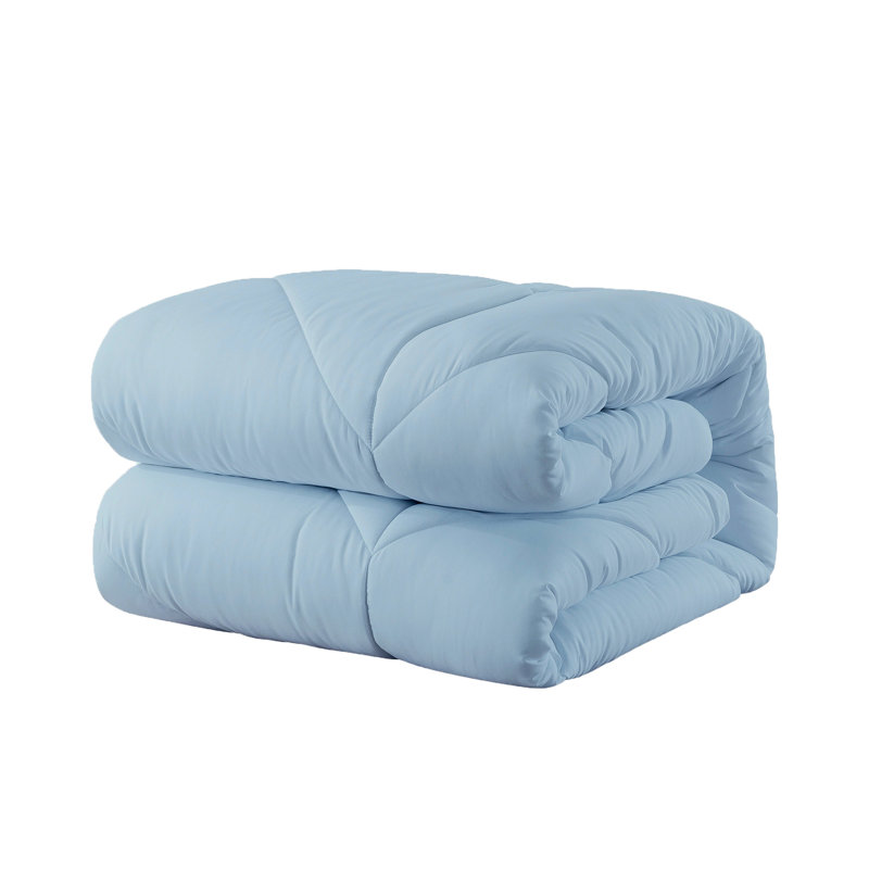 Full Blue Fog Microfiber Down Alternative Comforter Set