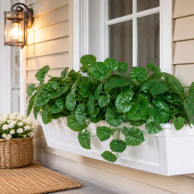20 Pcs Artificial Ivy Leaf Stems, Faux Green Trailing Foliage Picks, Fake Green Branches for Window Box, Planter, Vase Arrangement Indoor Outdoor Decor