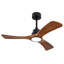 Ventilateur de plafond en bois de 42 pouces avec 3 pales en bois massif, télécommande, moteur à courant continu réversible pour un confort toute l'année