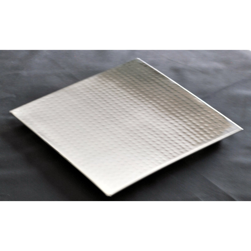 Ensemble de 2 carrés carrés martelés brillants