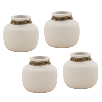 Yarley Vase Set of 4 White