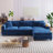 114.5'' Corduroy Couch With 2 Pillows Oversized Sofa L Shaped Sectional Couch With Reversible Chaise With Two Armrests Hidden Storage Space Sectional Couches For Living Room-347092266-347092261