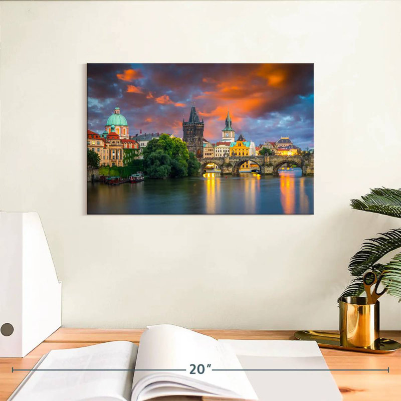 Lilie Vltava Charles Bridge, 8" H x 12" W