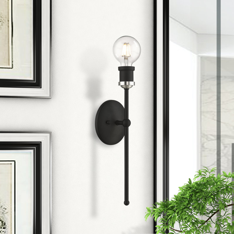 Grogan Armed Sconce, Black