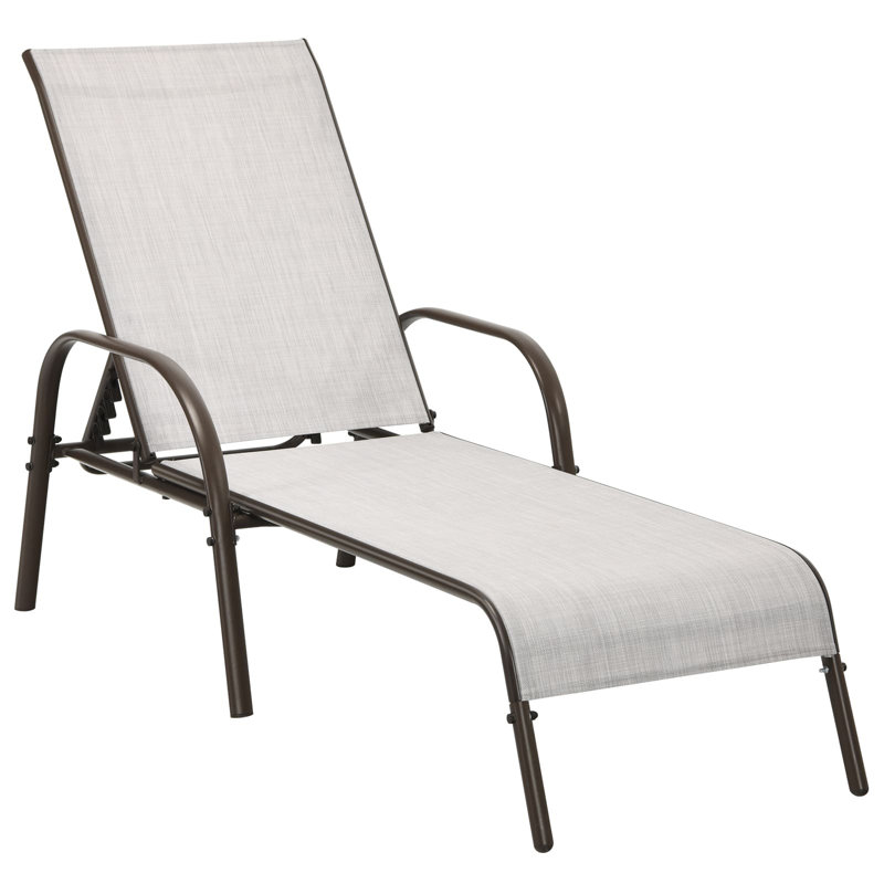 192cm Long Single Chaise, White