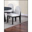Ensemble de salle à manger moderne 5 pièces avec table ronde et chaises en tissu moelleux, parfait pour les petits espaces et le confort élégant