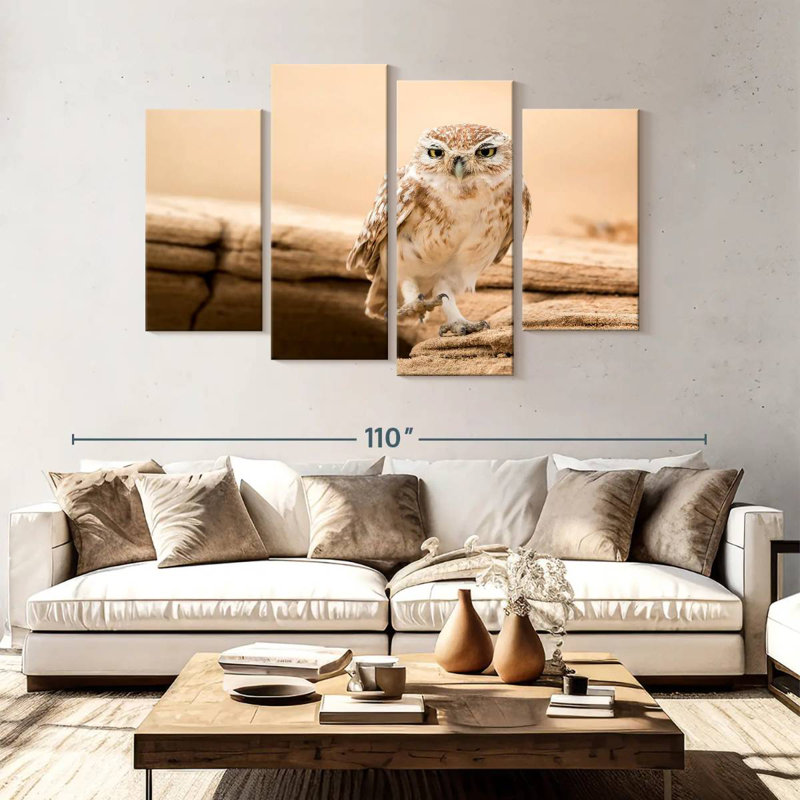 Brampt Desert Owl, 54" H x 84" W