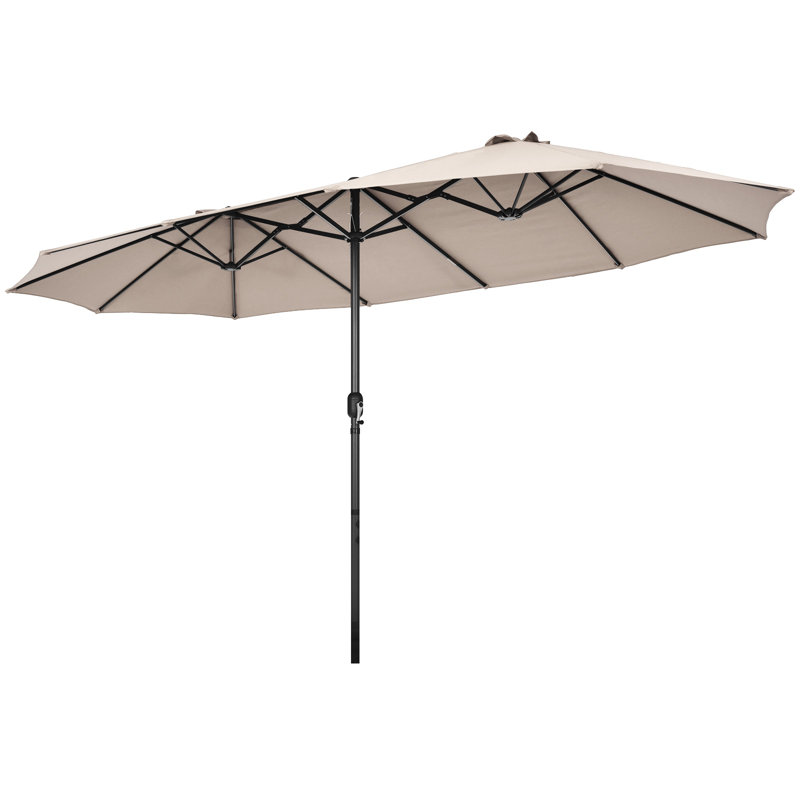 Parasol de marché rectangulaire 180 po x 108 po Ghazan, Beige