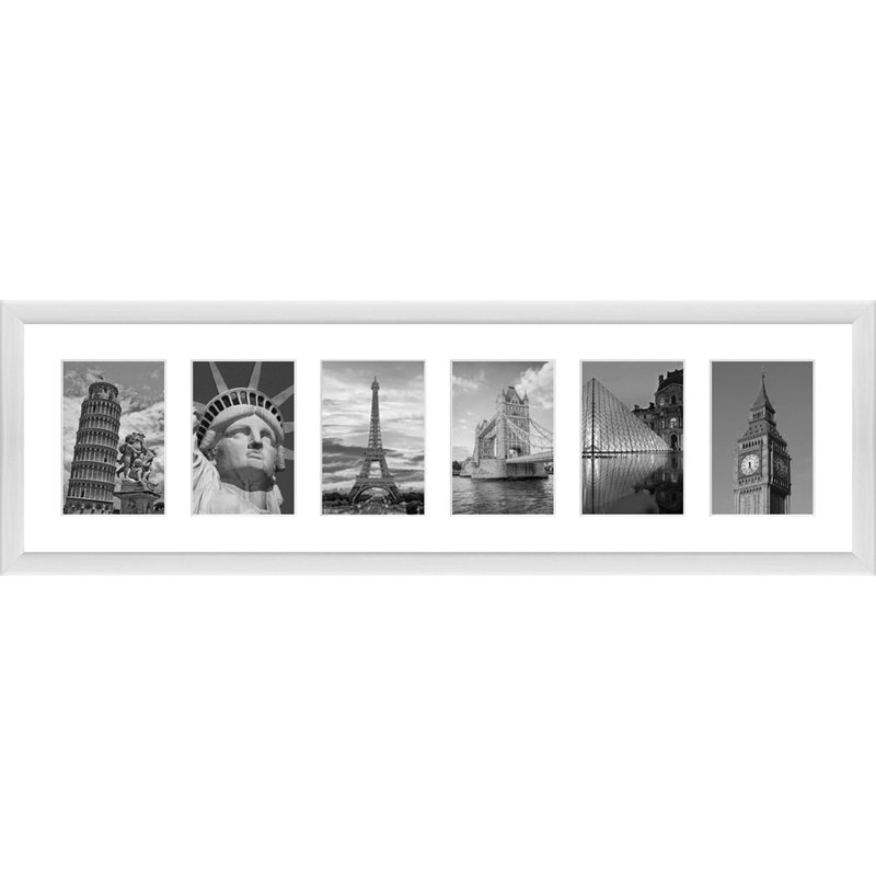 Liliany Collage Picture Frame, Glossy White