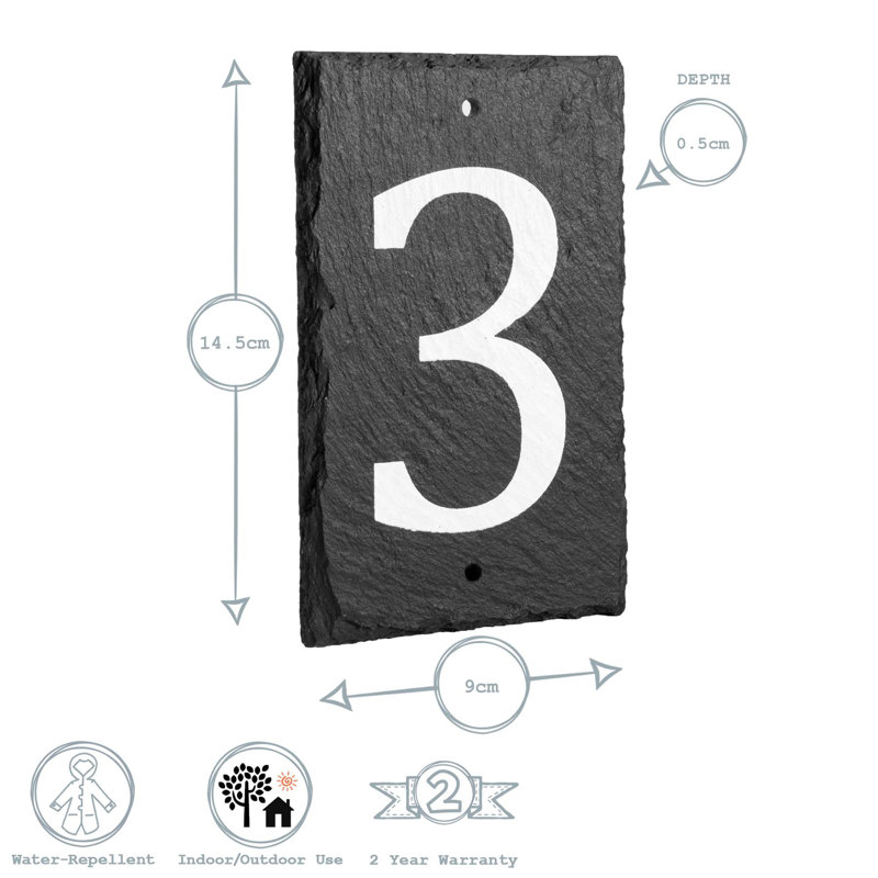Nicola Spring - Slate House Sign - 9 x 14.5cm, 3