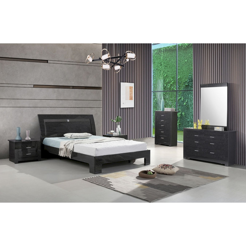 Table de chevet 2 tiroirs en gris