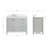 Cambridge 43'' Single Bathroom Vanity with White Quartz Top-288446469