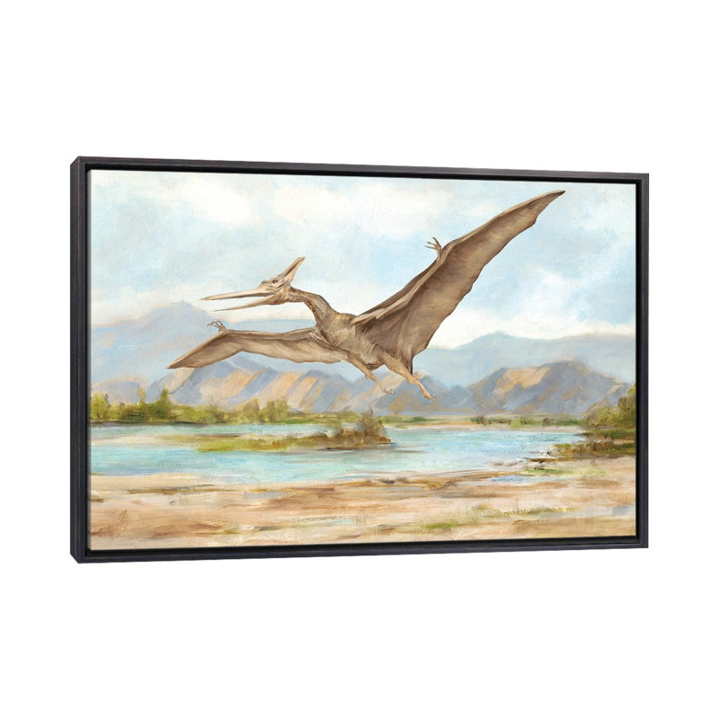 «Dinosaur Illustration VI» par Ethan Harper - reproduction, Pas de tapis, H 18 po x l 26 po x P 1,5 po