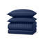 Striped Microfiber Complete Bedding Set | Duvet Cover, Deep Fitted Sheet & Matching Pillowcases-120238808-120238812