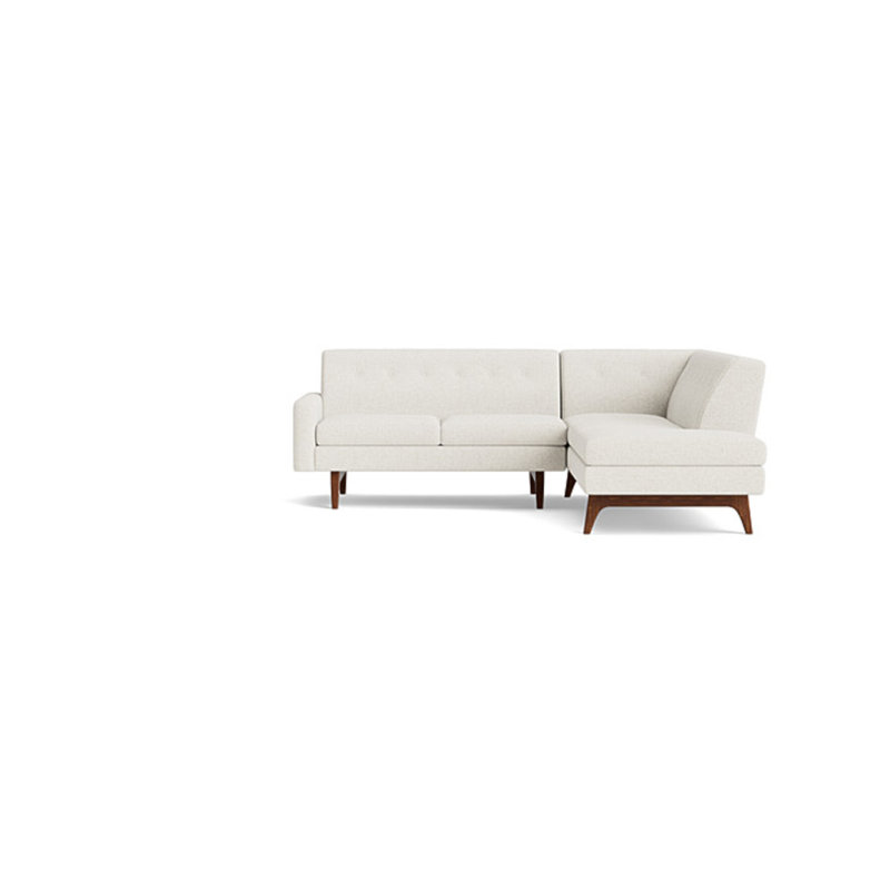 Tyler Sectional With Bumper (95" X 95"), Performance Weave - Natural, Right Hand Facing