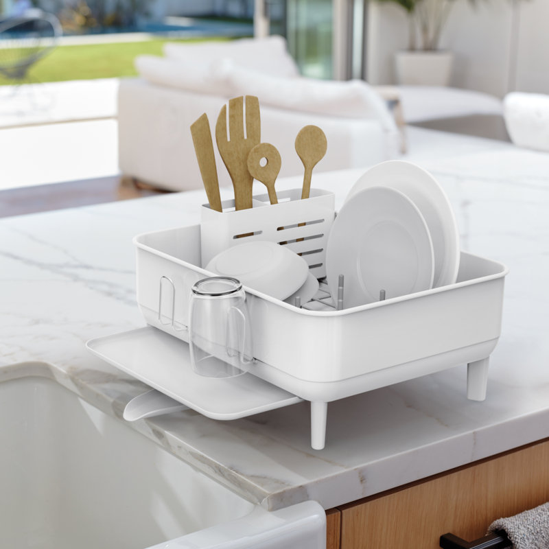 Simplehuman Compact Steel Frame Dishrack, White