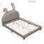 Lit plateforme tapissier en similicuir