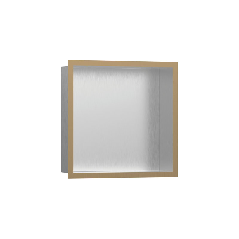 Xtrastoris Individual Wall Niche with Design Frame 15.38" x 15.38" x 4", Brushed Bronze