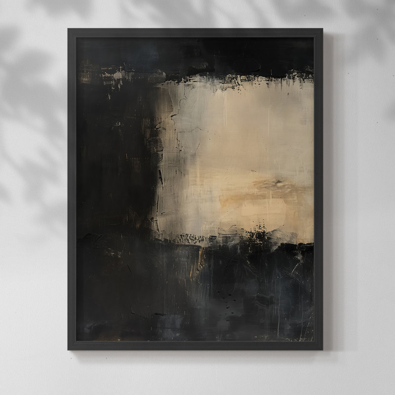 ABSTRACT Series CCCLIII  -Premium Framed Print -Ready to Hang - No Nails Required, 11" H x 9" W, Black Framed