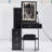 29.2" Small Size Vanity Table + Cushioned Stool