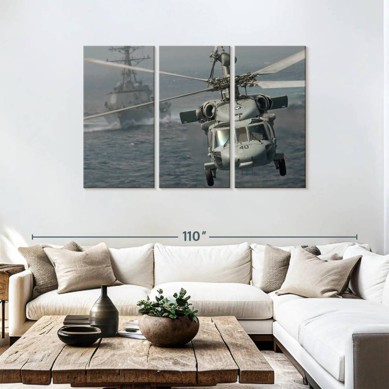 Mait Knighthawk Helicopter, 48" H x 74" W