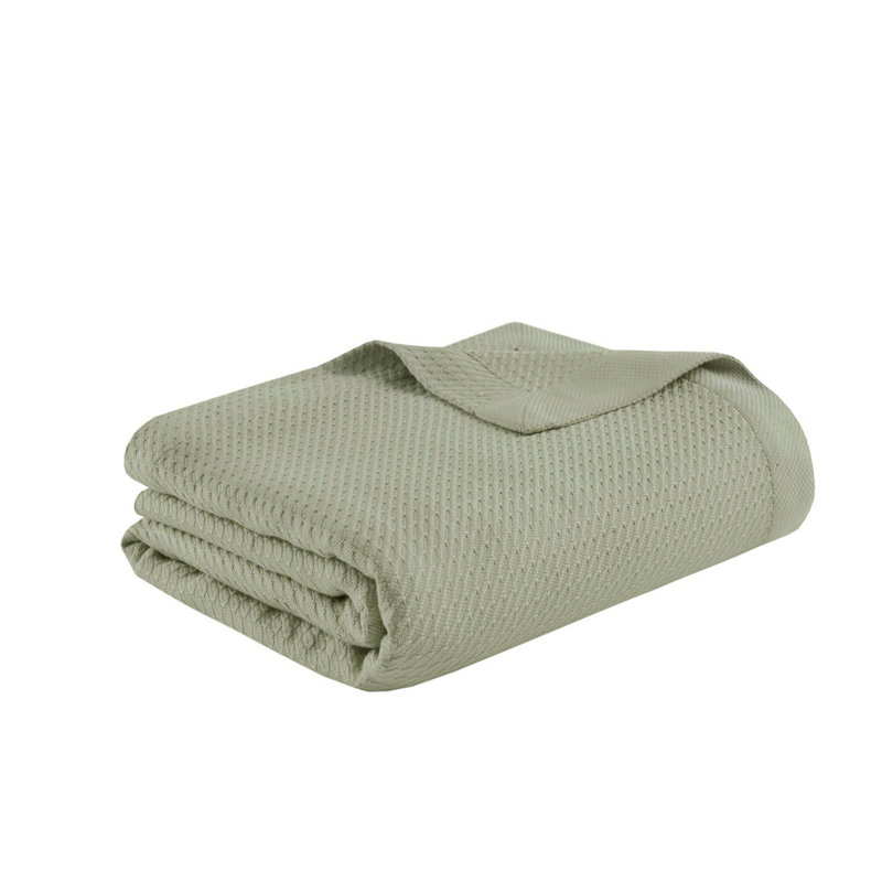 1 très grande couverture, vert sauge, Très grand lit