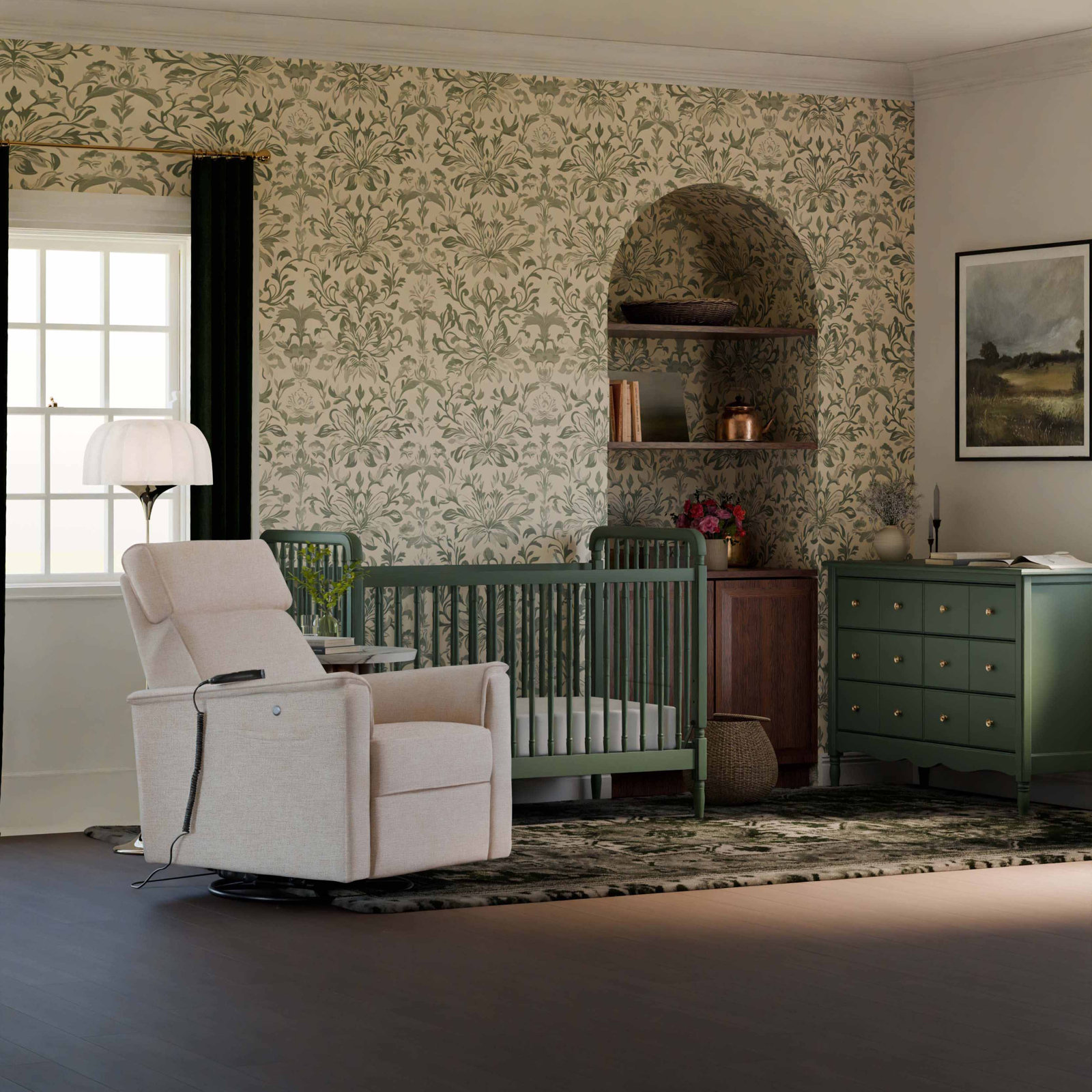 Liberty 6-Drawer Double Dresser, Forest Green