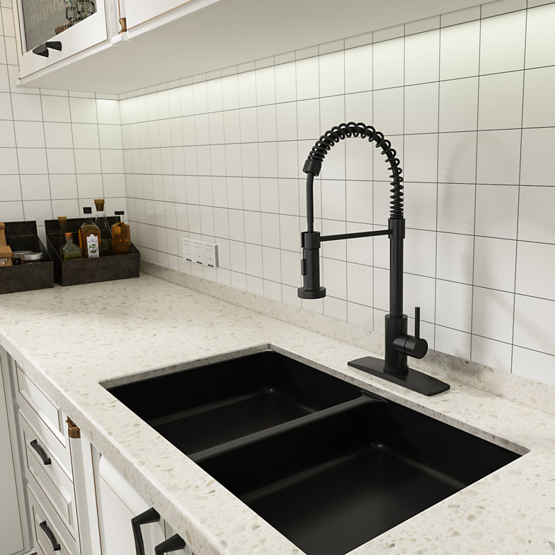 Blue Elephant Pull Down Kitchen Faucet, Black