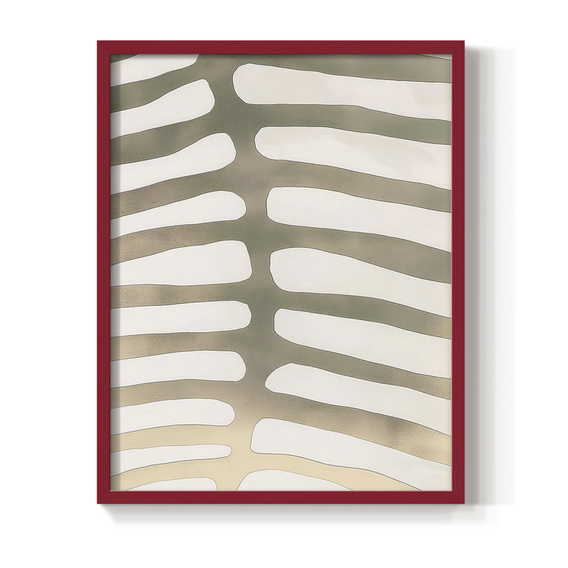 Impression abstraite encadrée XLV - prête à être suspendue - fabriquée aux États-Unis, Rouge, 20" H x 16" W