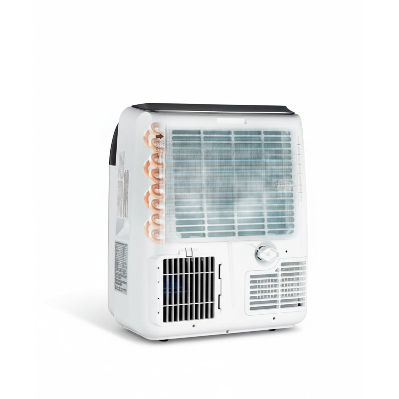 Climatiseur portatif 3-en-1 de 14 000 BTU avec télécommande et minuterie 24H, refroidit jusqu'à 700 pieds carrés, affichage à DEL, ensemble de fenêtres à faible bruit et facile