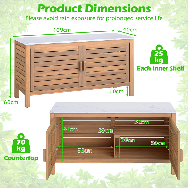 Solid Wood, Resin Outdoor Bench