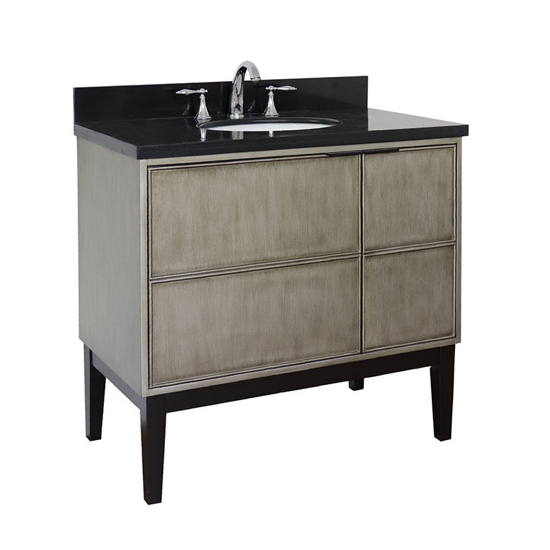Ensemble de meuble-lavabo simple 37 po, Noir galaxie
